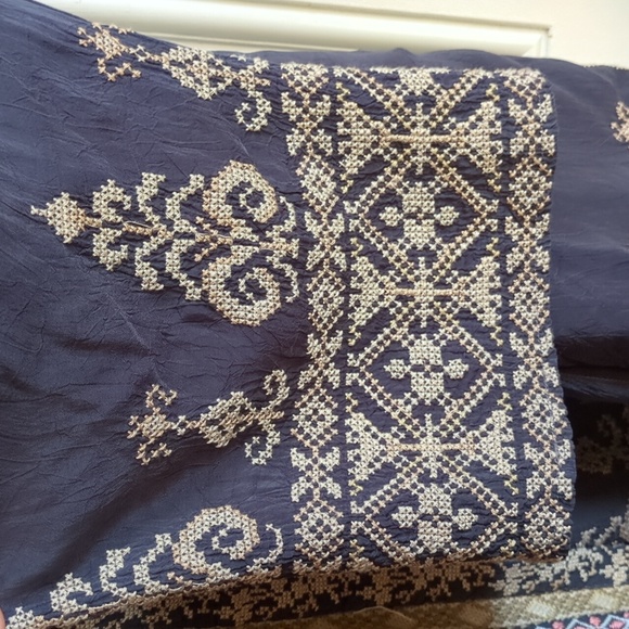 Johnny Was Grey Floral Embroidered 'Helena' Kimono XL - Picture 8 of 10